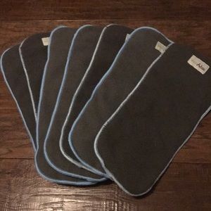7 ecoAble charcoal cloth diaper inserts